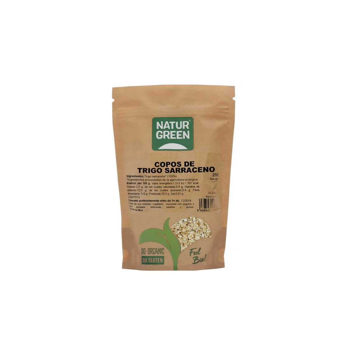 Copos de Trigo Sarraceno s/g Bio 250g Naturgreen
