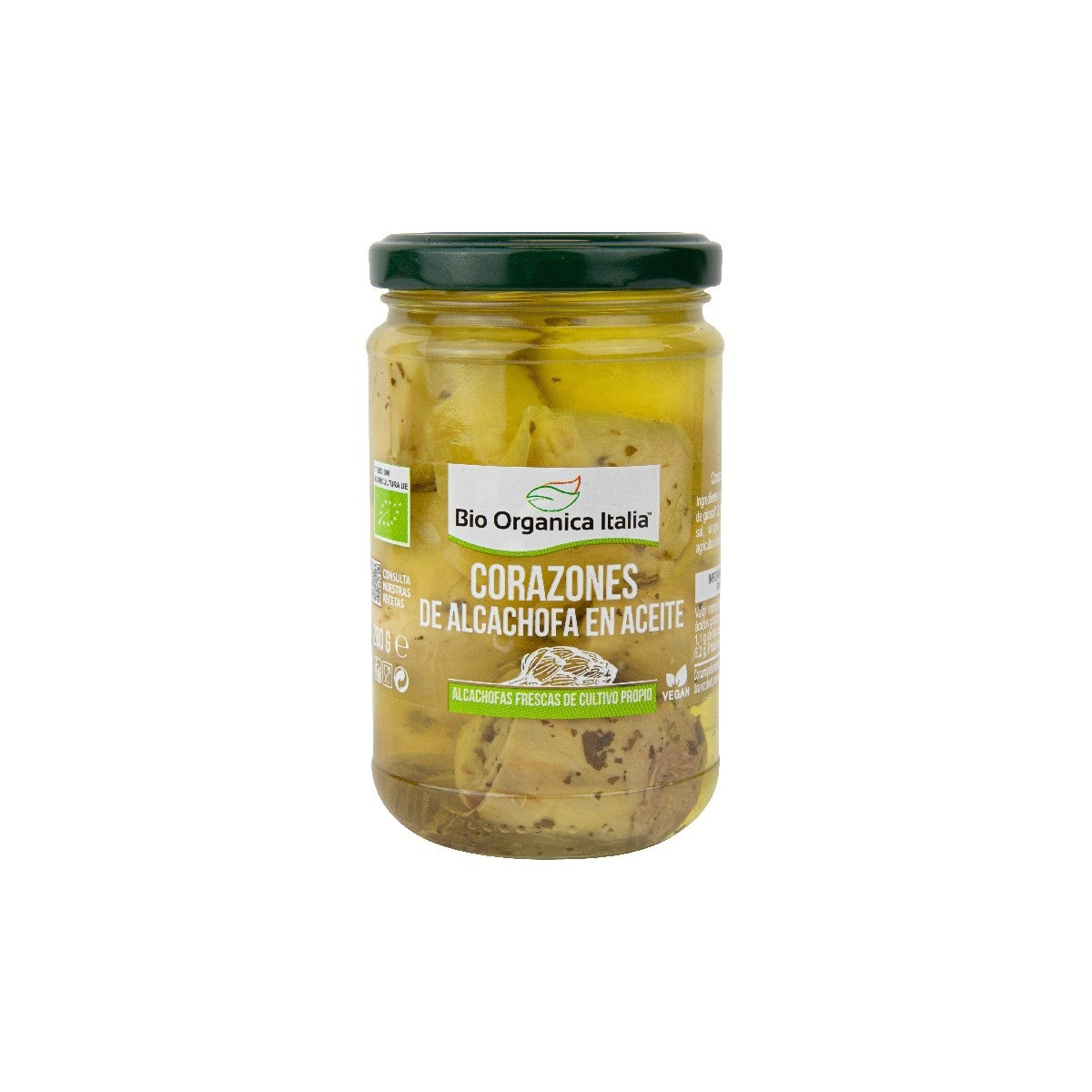 Corazones de alcachofa en aceite Bio 280g Organica Italia