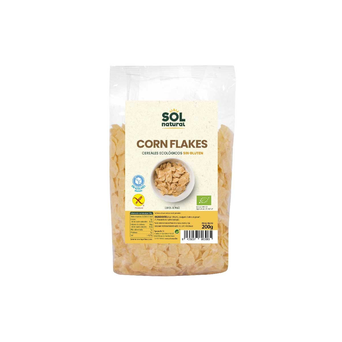 Corn flakes sin gluten Bio 200g Sol Natural