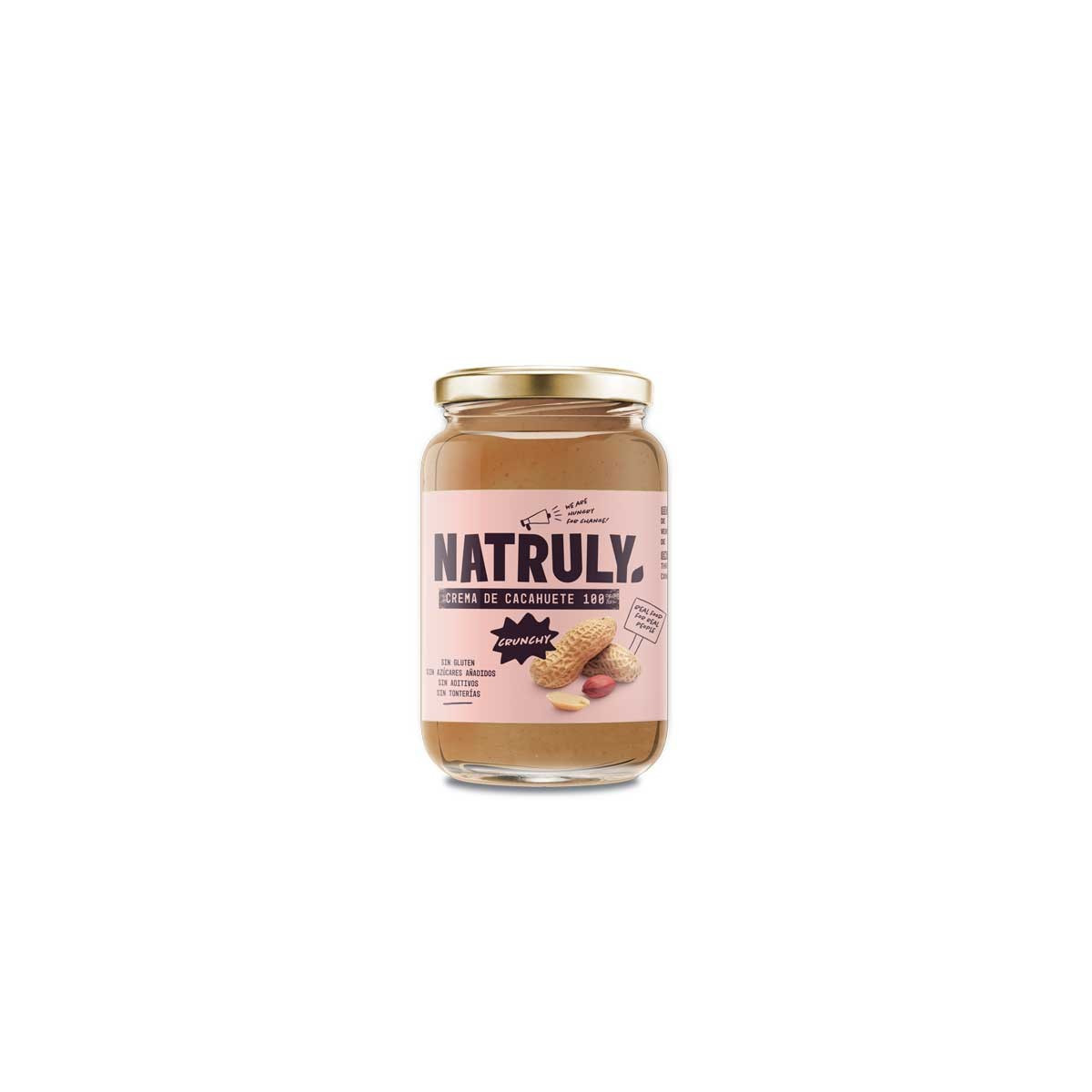 Crema de cacahuete Crunchy 500g Natruly