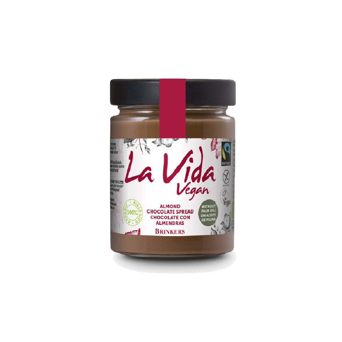 Crema de chocolate con almendras Bio 270g La Vida Vegan