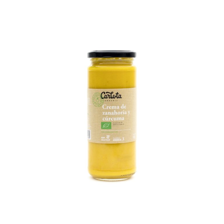 Crema de zanahoria y curcuma Bio 450g Carlota Organic