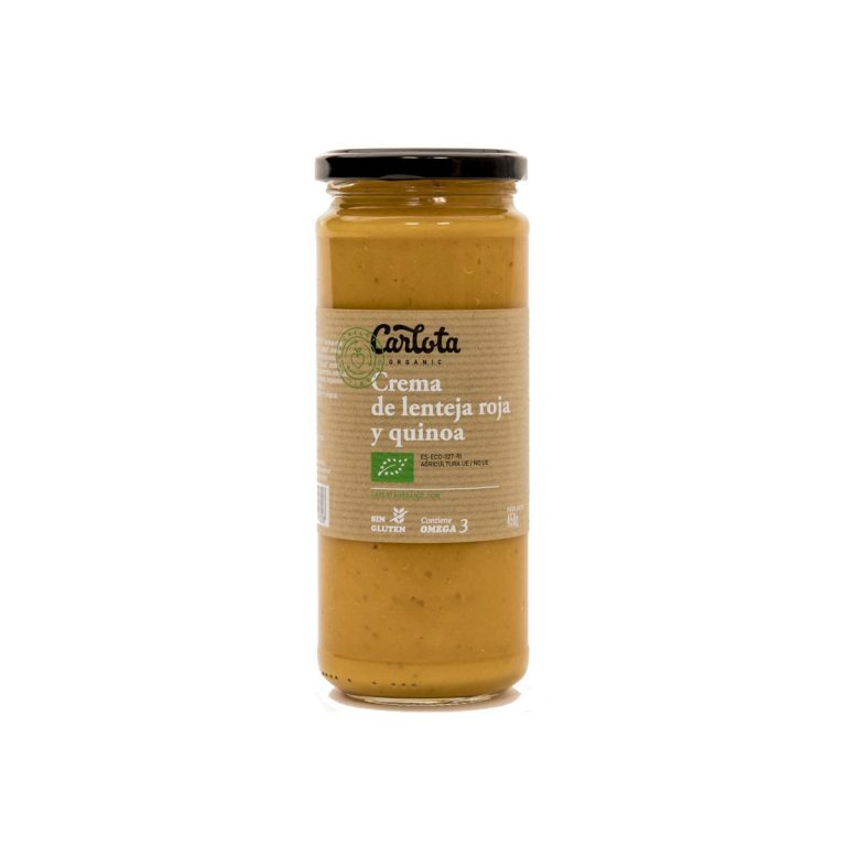 Crema lentejas rojas y quinoa 450ml Carlota Organic