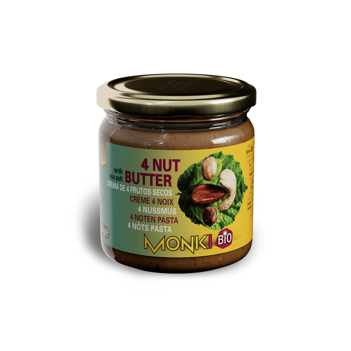 Crema mezcla de 4 frutos secos 330g Monki