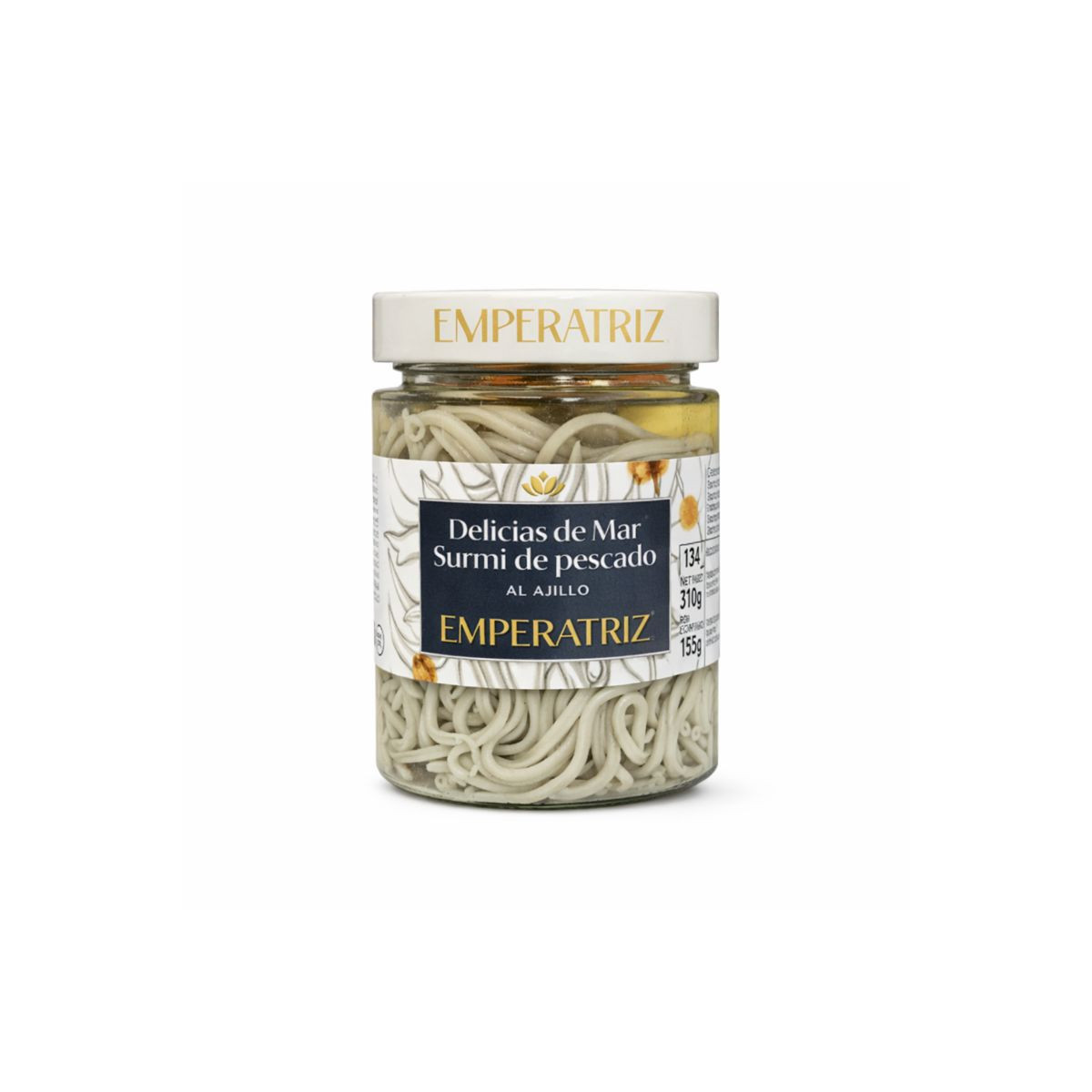 Delicias de mar Surimi de pescado al ajillo 314ml Emperatriz