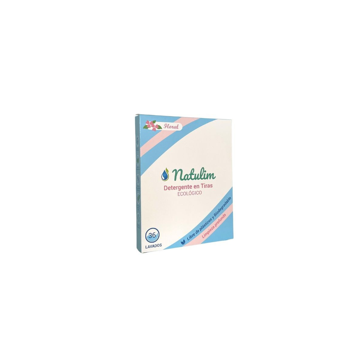 Detergente tiras biodegradable floral 40 lavados Natulim