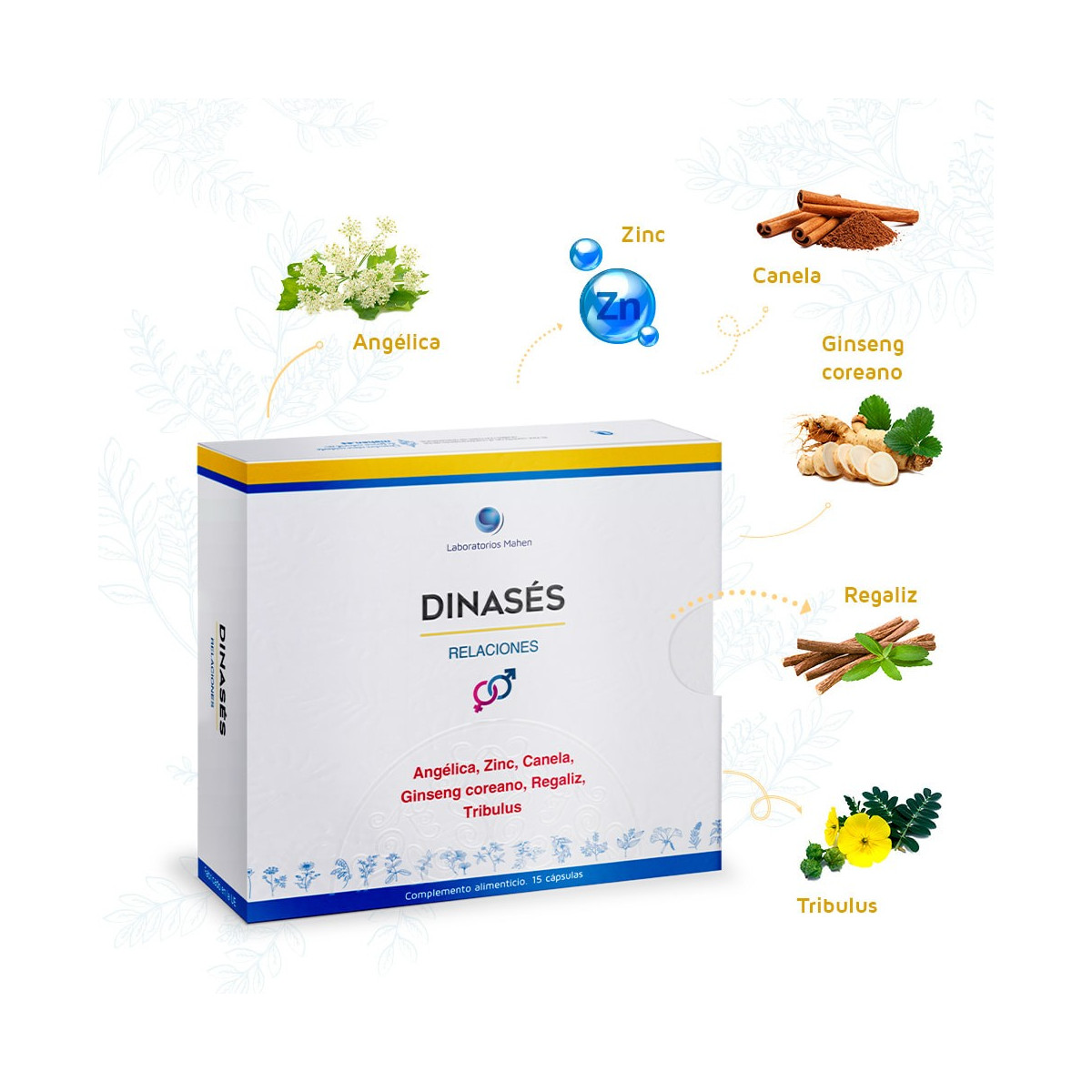Dinases (relaciones) 15 capsulas Mahen