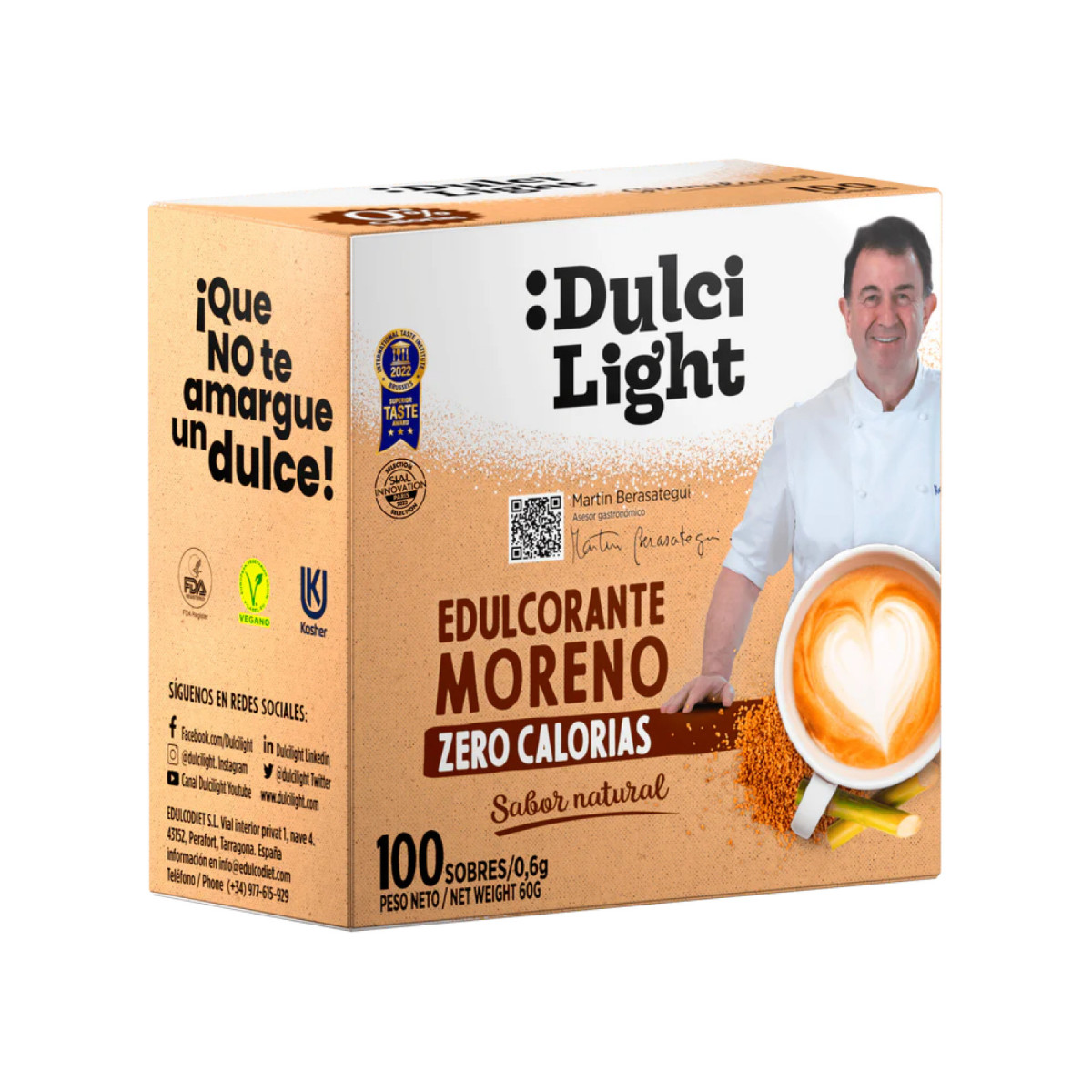 Edulcorante Moreno Zero 100 sobres Dulcilight