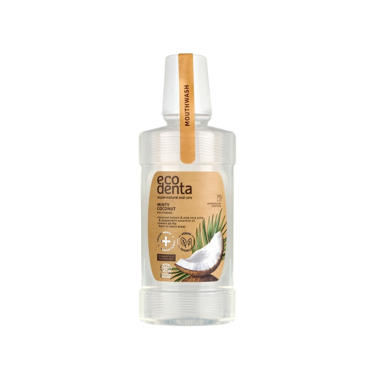 Enjuague bucal Aliento fresco sabor aloe vera, menta y coco Bio 250ml EcoDenta