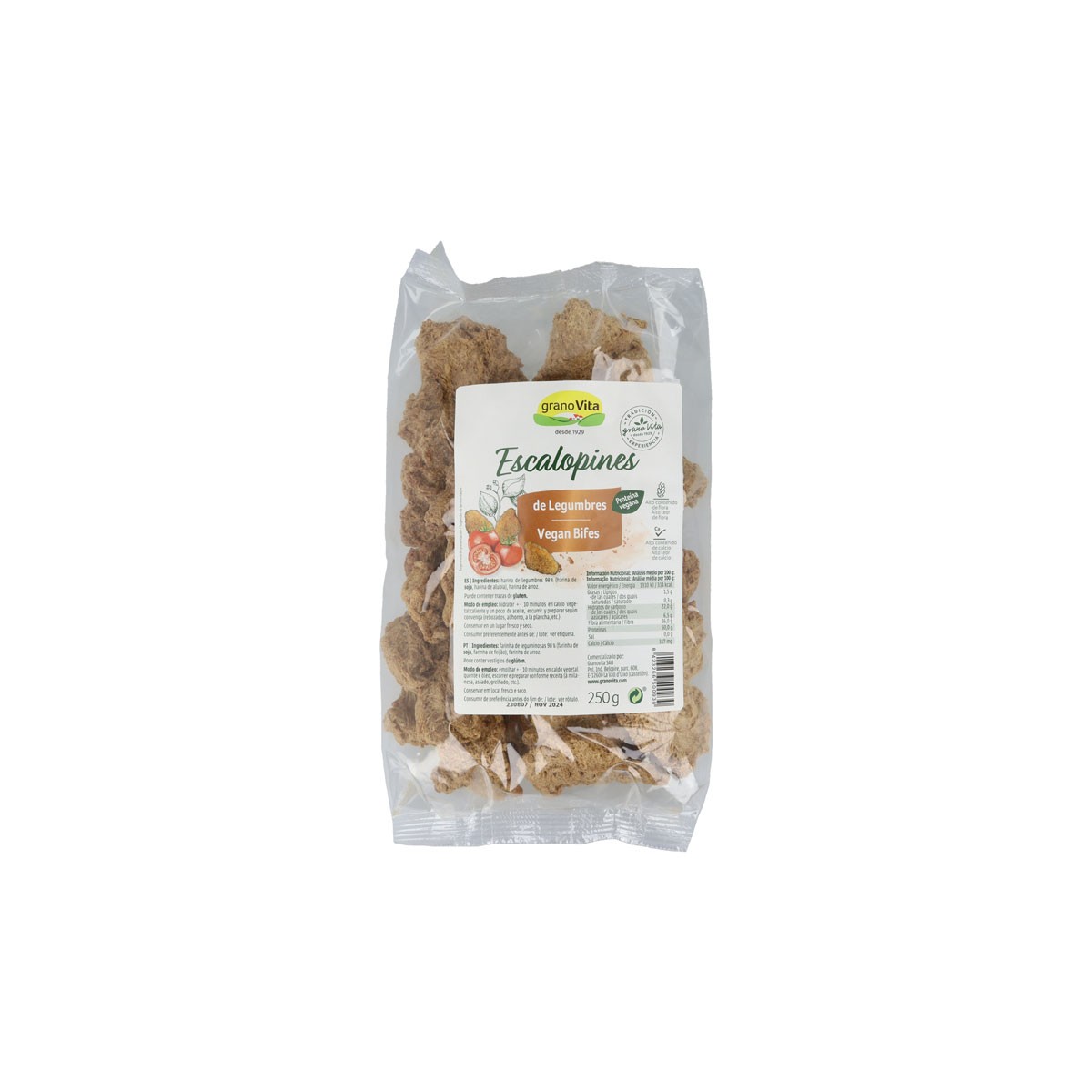 Escalopines de legumbres 250g Granovita