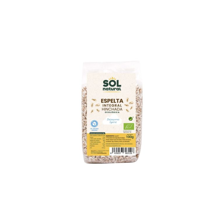 Espelta hinchada integral bio 100 g Sol Natural