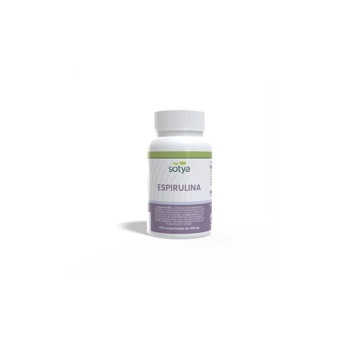 Espirulina + Vit B12 400mg 200 comprimidos Sotya