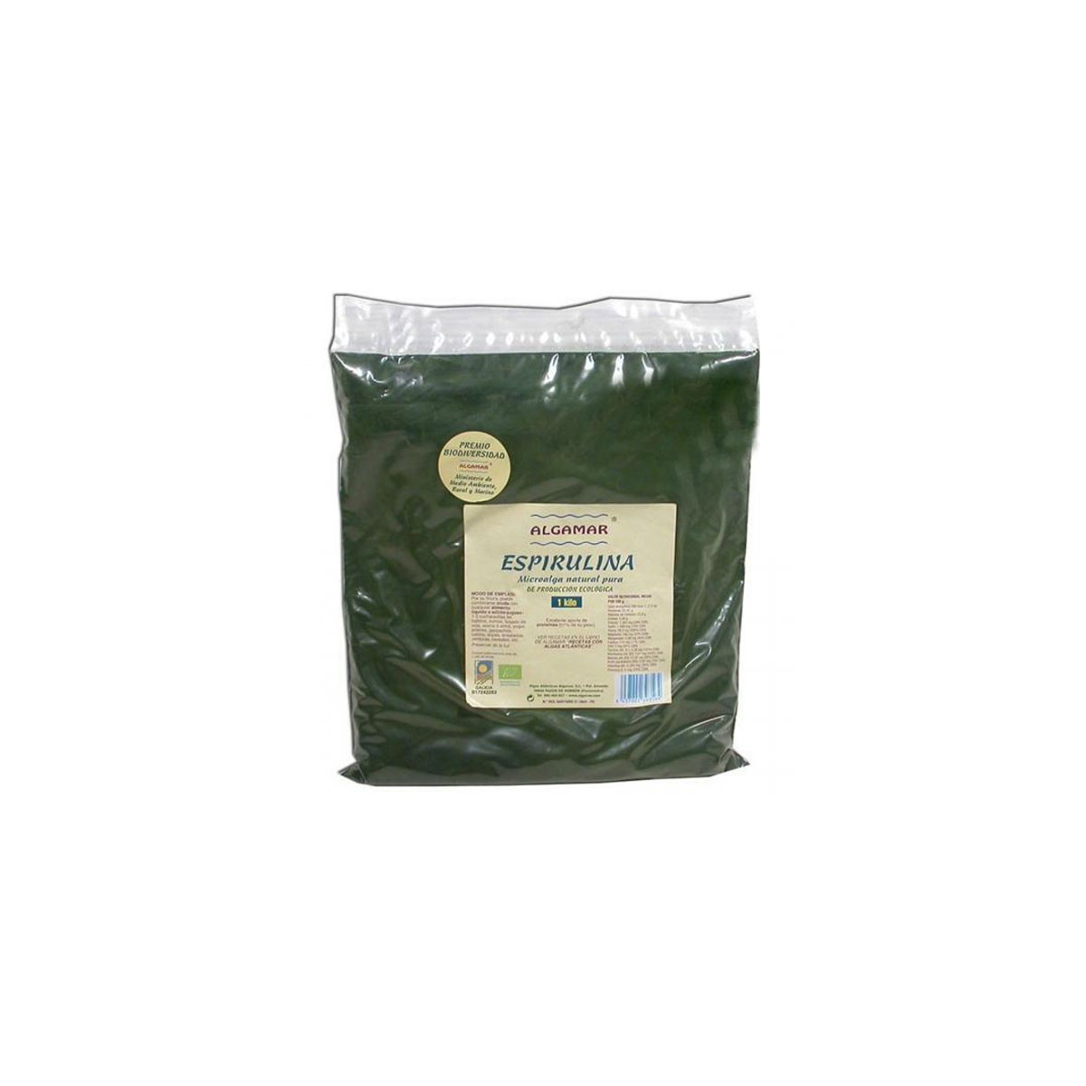 Espirulina en polvo Bio 1kg Algamar