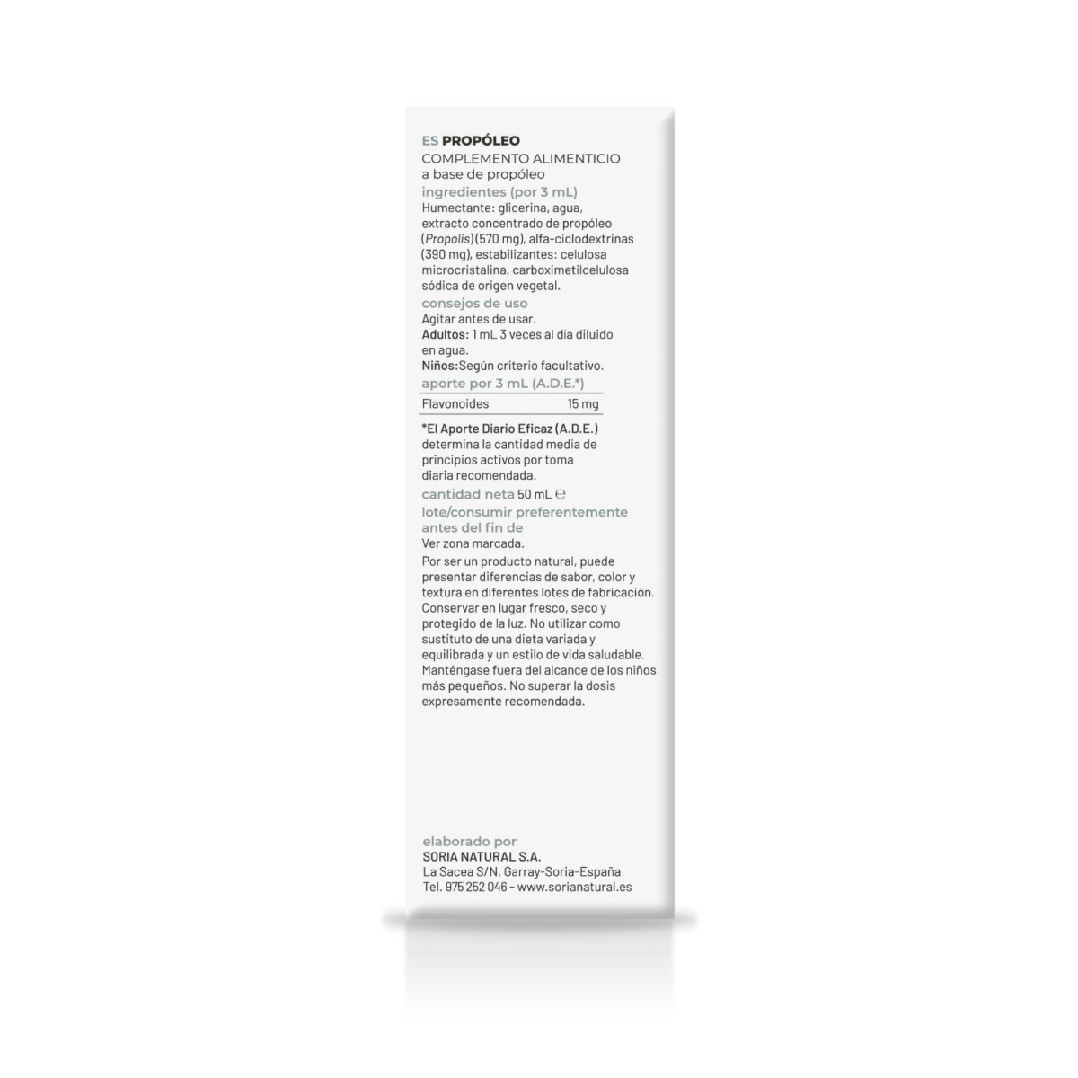 Extracto de Propoleo S.XXI 50ml Soria Natural