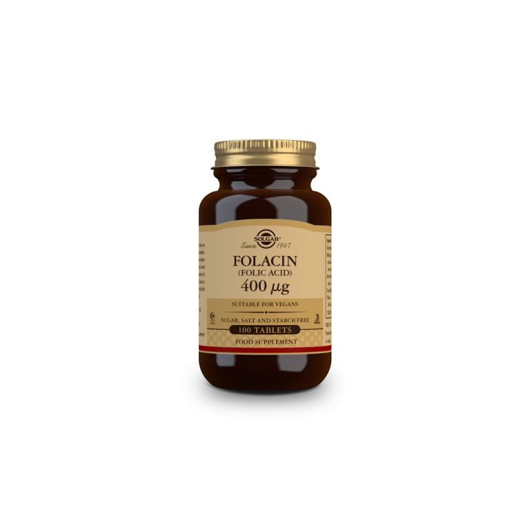 Folacin acido folico 400mcg 100 comprimidos Solgar