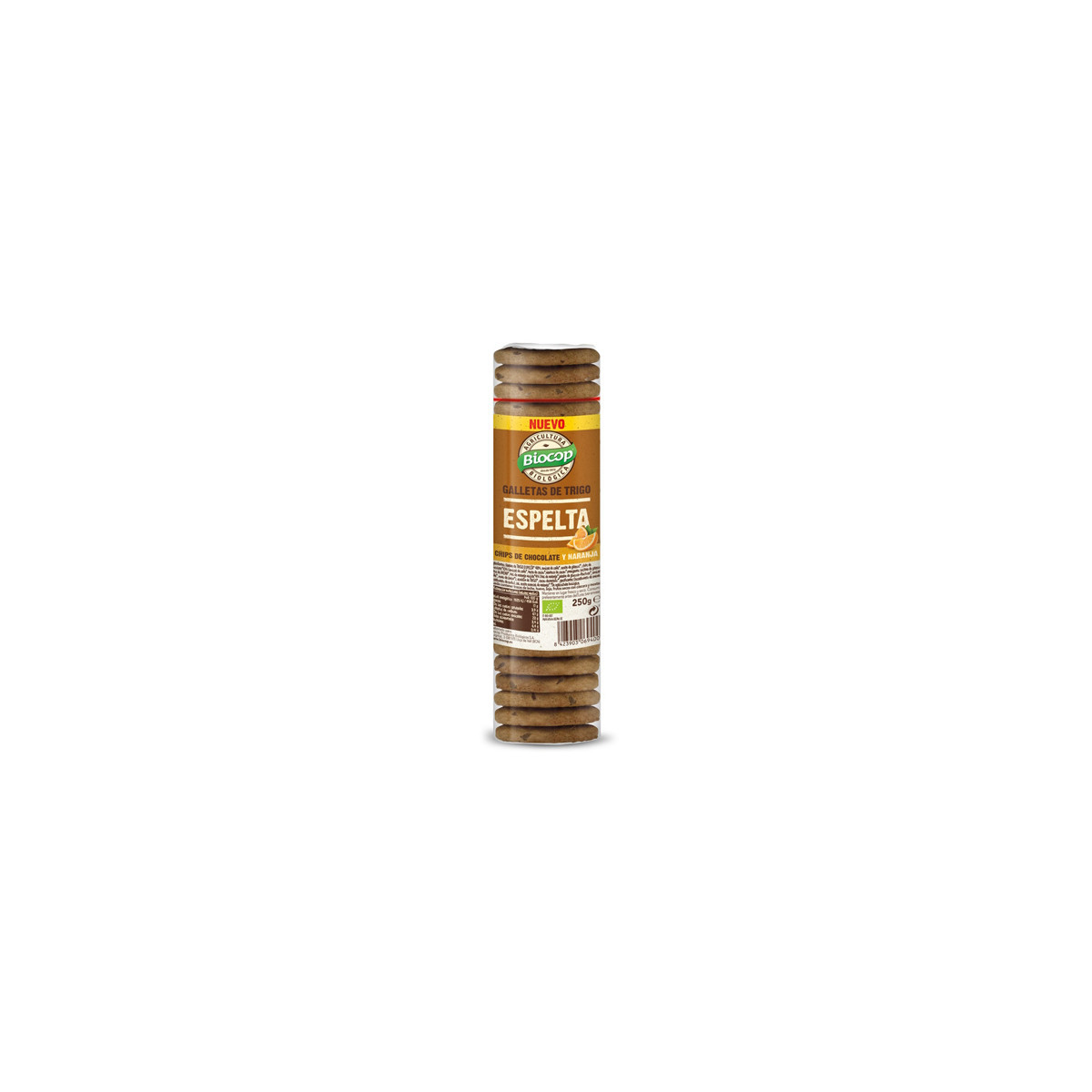 Galletas espelta chips chocolate con naranja Bio 250g Biocop