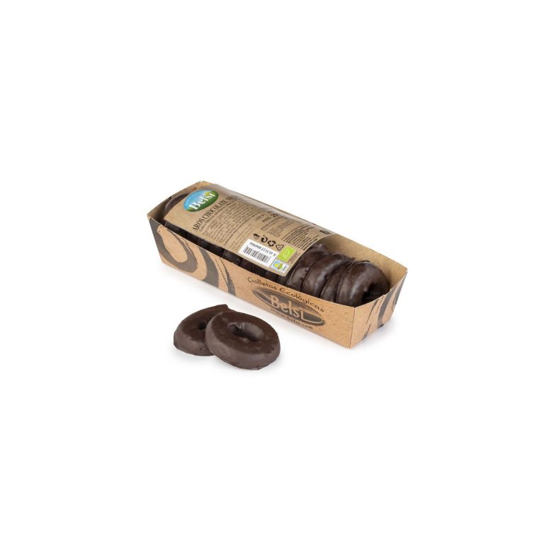 Galletas Aros cubierta de chocolate negro Bio 250g Belsi