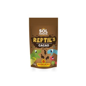 Galletas Cacao Avena integral y fruta REPTIL'S (forma de dinosaurios) Bio 90g Sol Natural