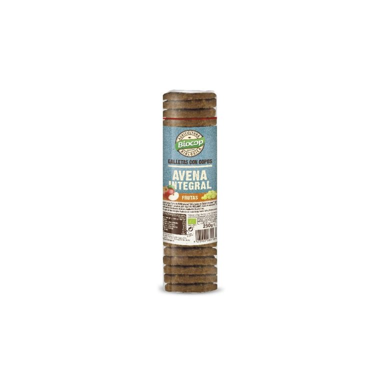 Galletas copos de avena integral frutas 250g Biocop