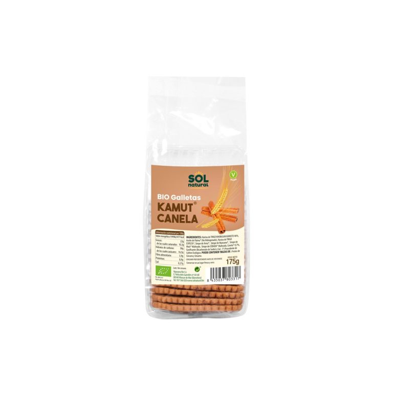 Galletas de kamut y canela bio 175g Sol Natural