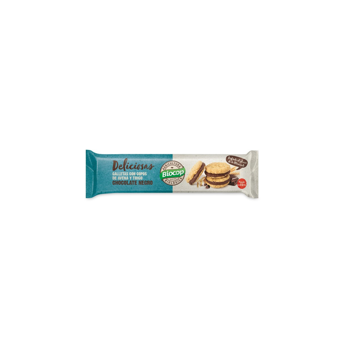 Galletas deliciosas rellenas de choco negro Bio 150g Biocop