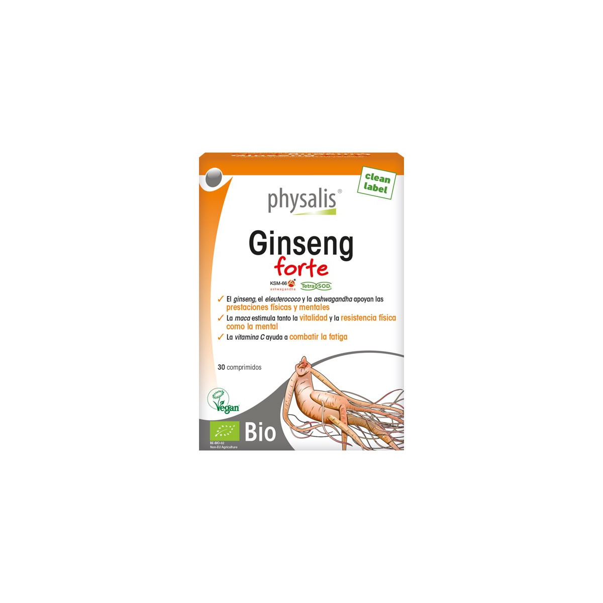 Ginseng forte bio 30 comprimidos Physalis