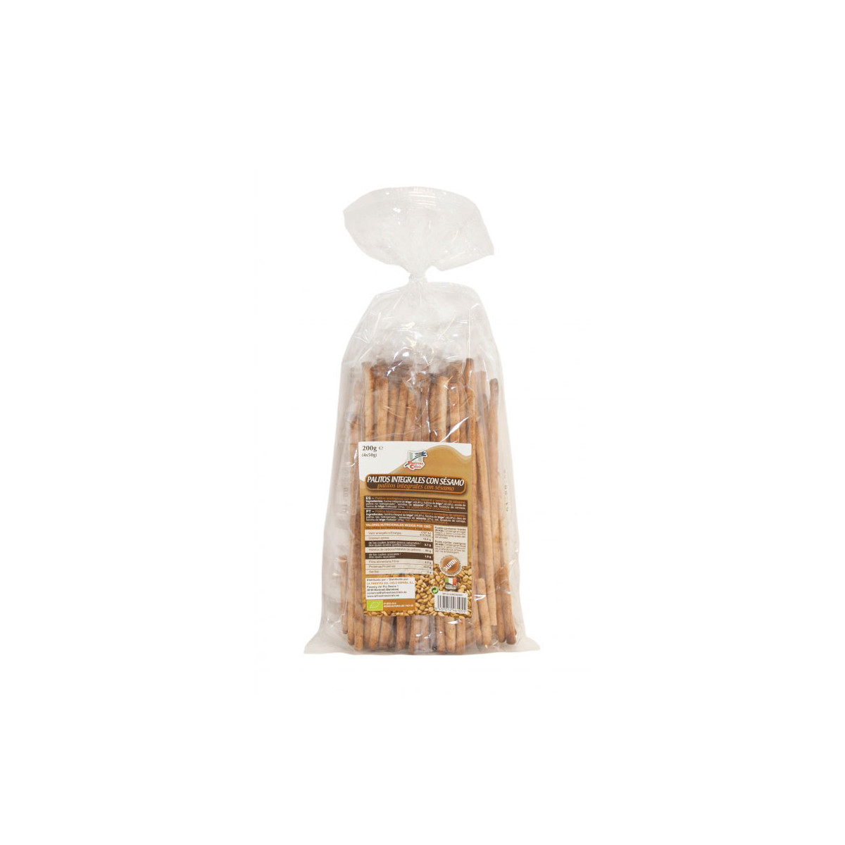 Grissini integrales de sesamo bio 200 g La Finestra