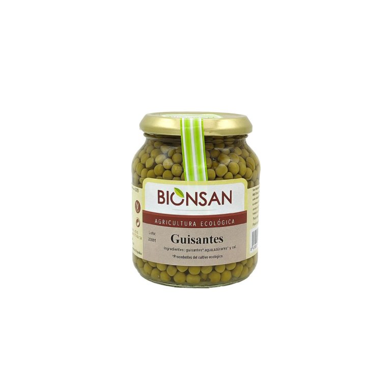Guisantes bio tarro 320g Bionsan