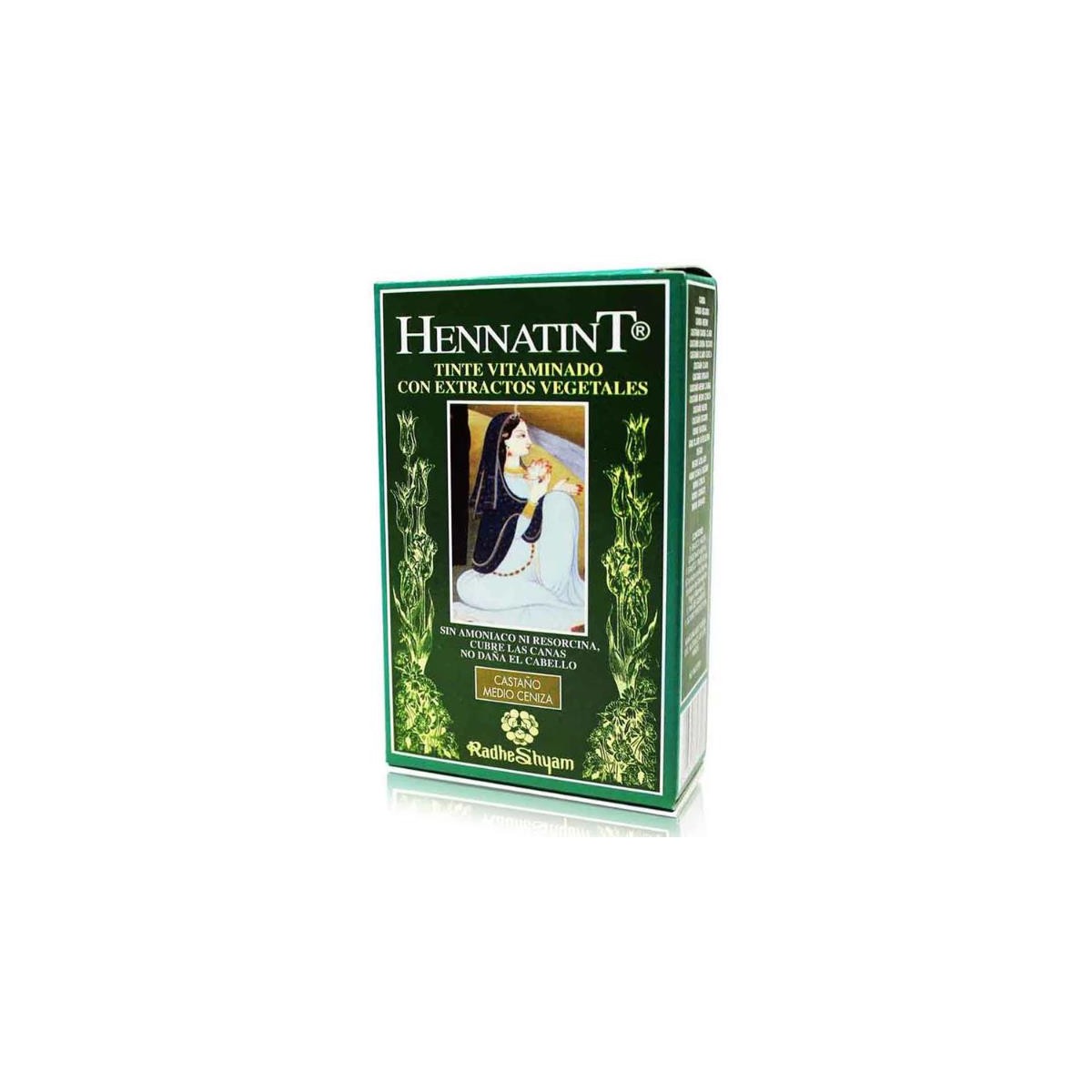HennaTint 19 castaño medio ceniza 60ml+60ml Radhe Shyam