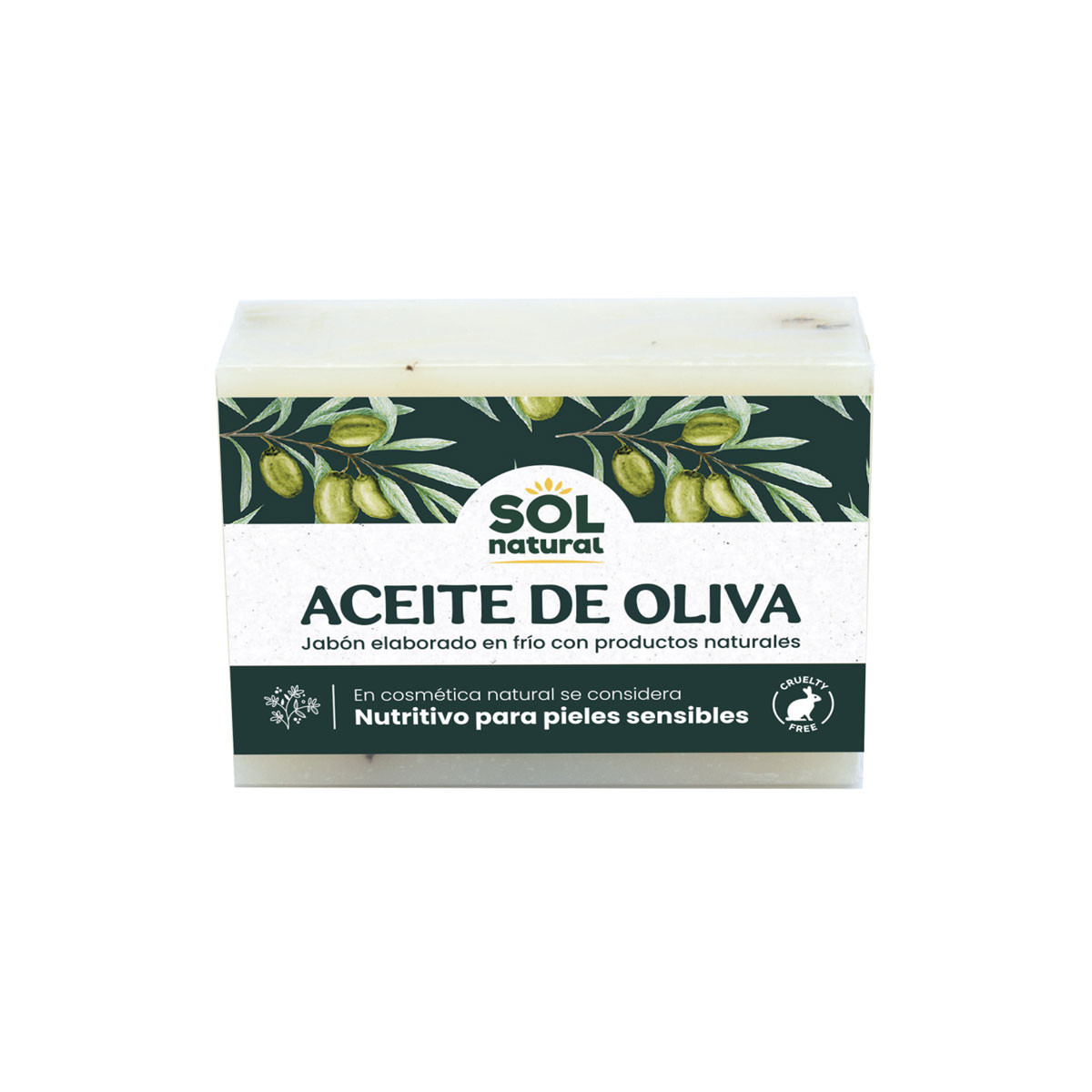 Jabon de aceite de oliva 100 g Sol Natural