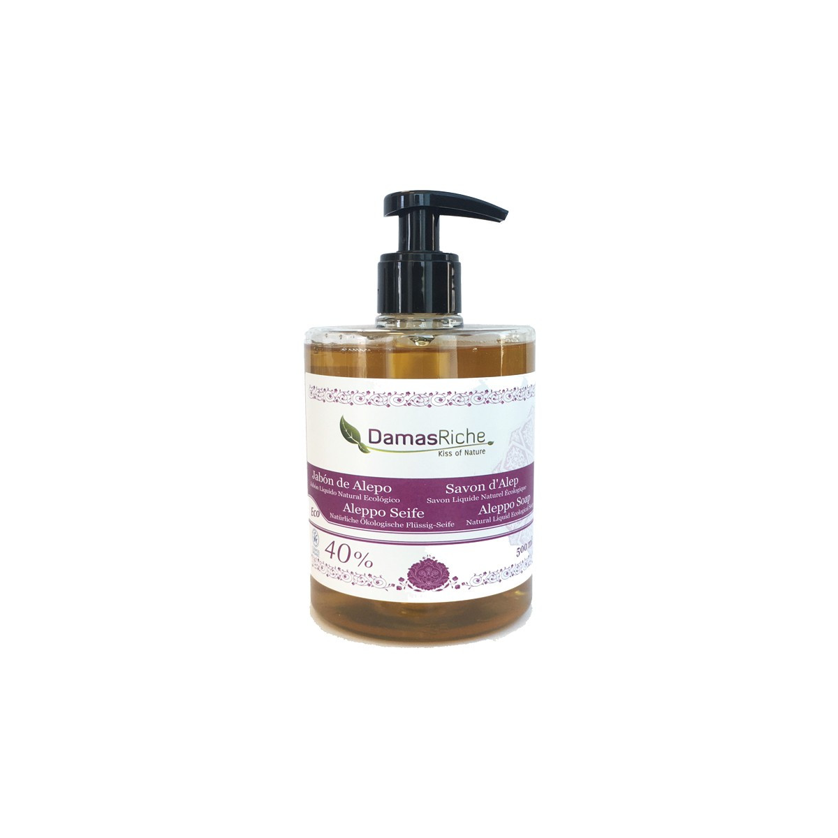 Jabon de Alepo Liquido 40% 500ml Damasriche