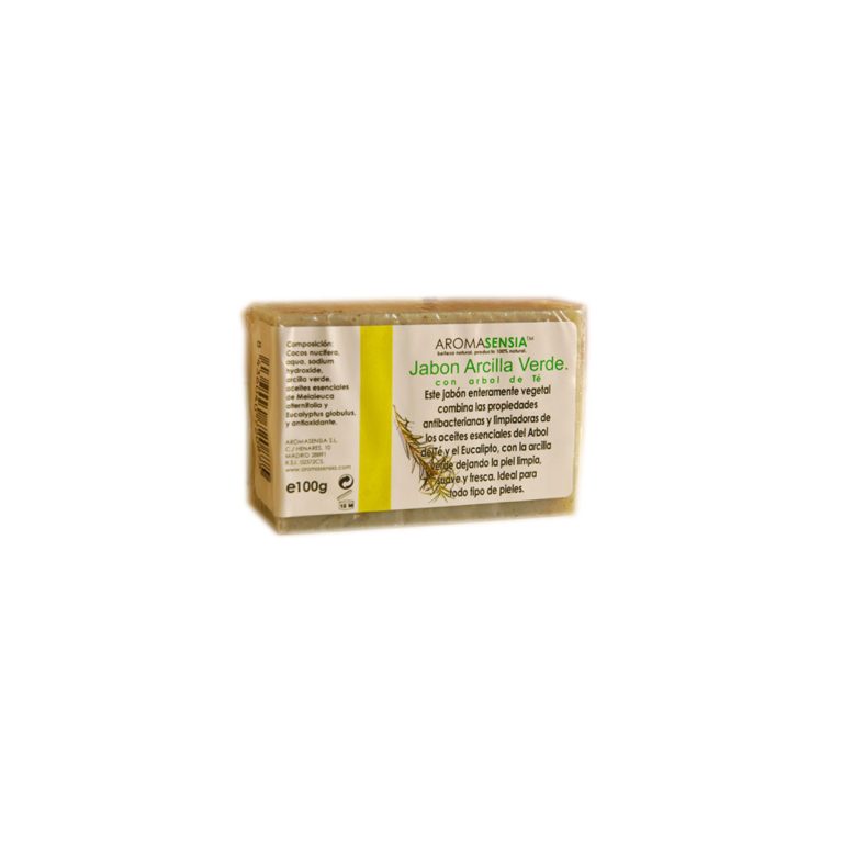 Jabon de arcilla verde y arbol del te 100 g Aromasensia