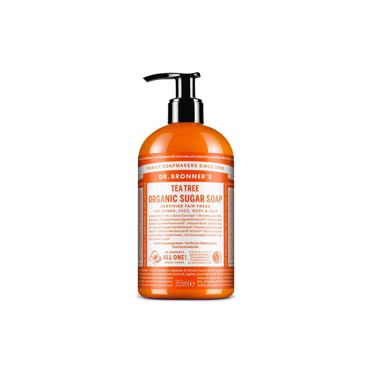 Jabon de Azucar Arbol del Te 355ml Dr. Bronner's