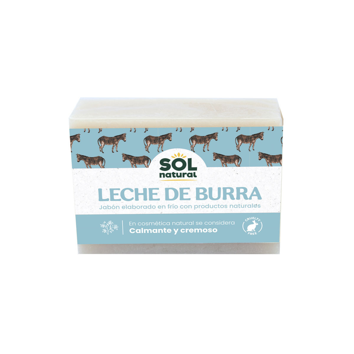 Jabon de leche de burra 100 g Sol Natural