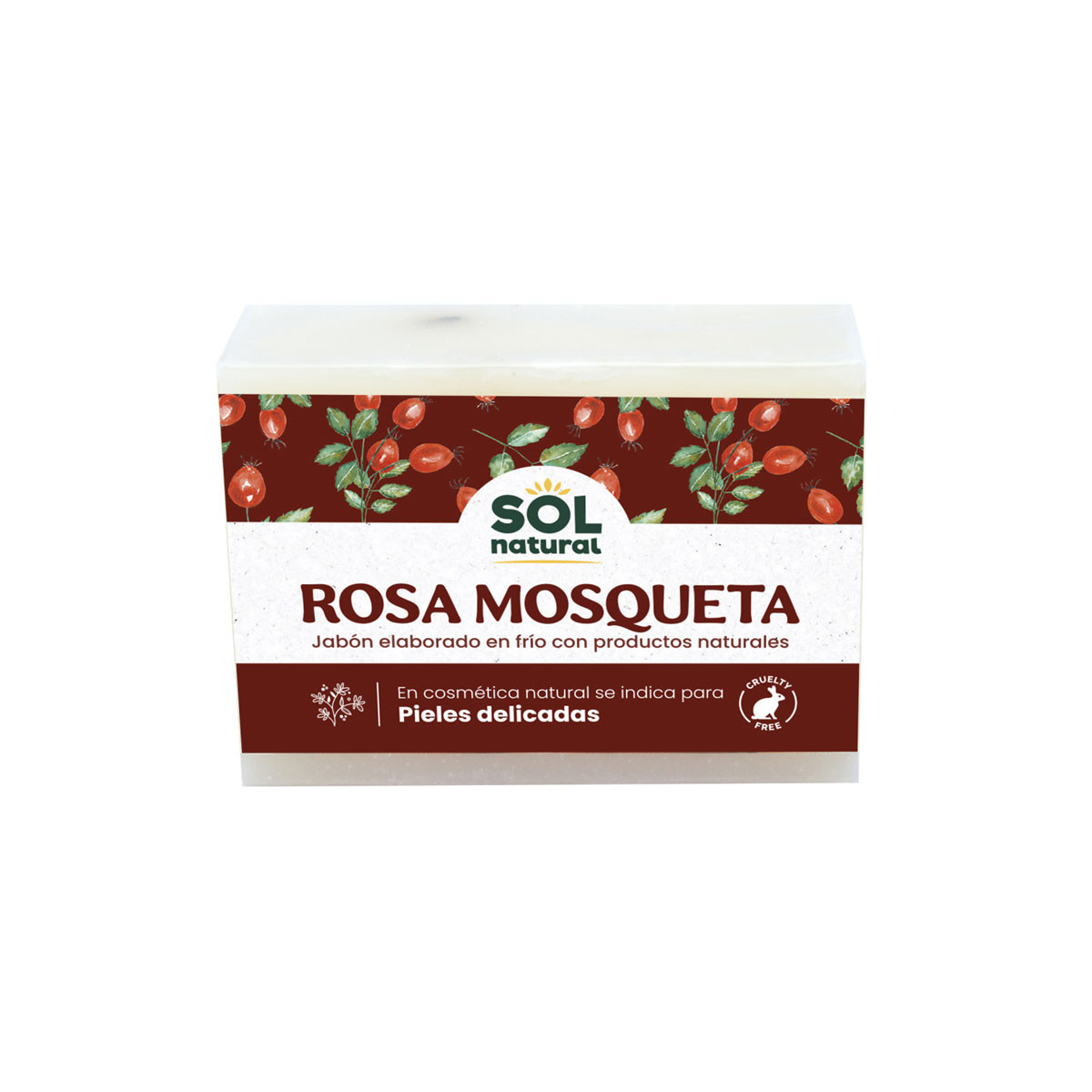 Jabon de rosa mosqueta 100g Sol Natural