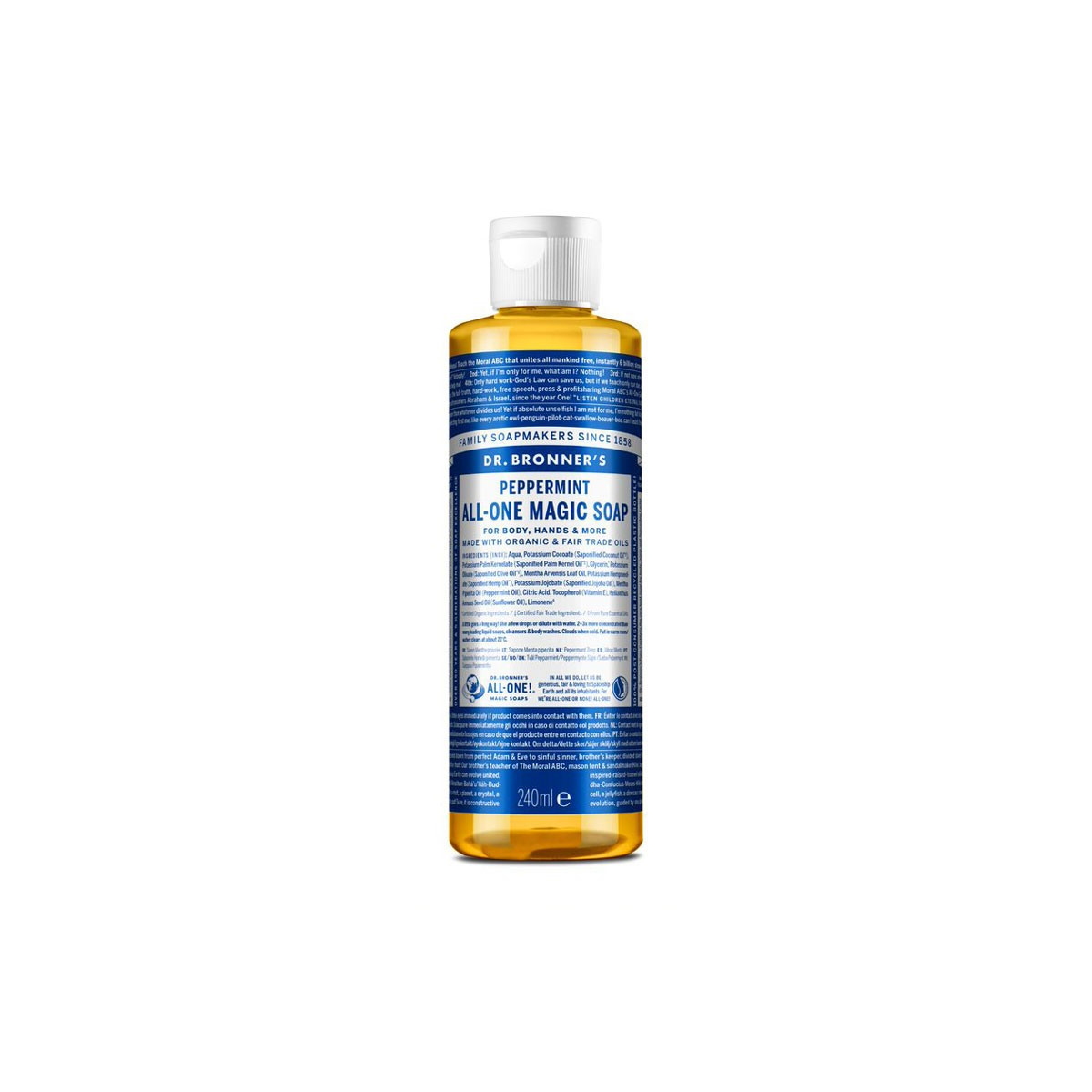 Jabon liquido menta bio 240ml Dr. Bronner's