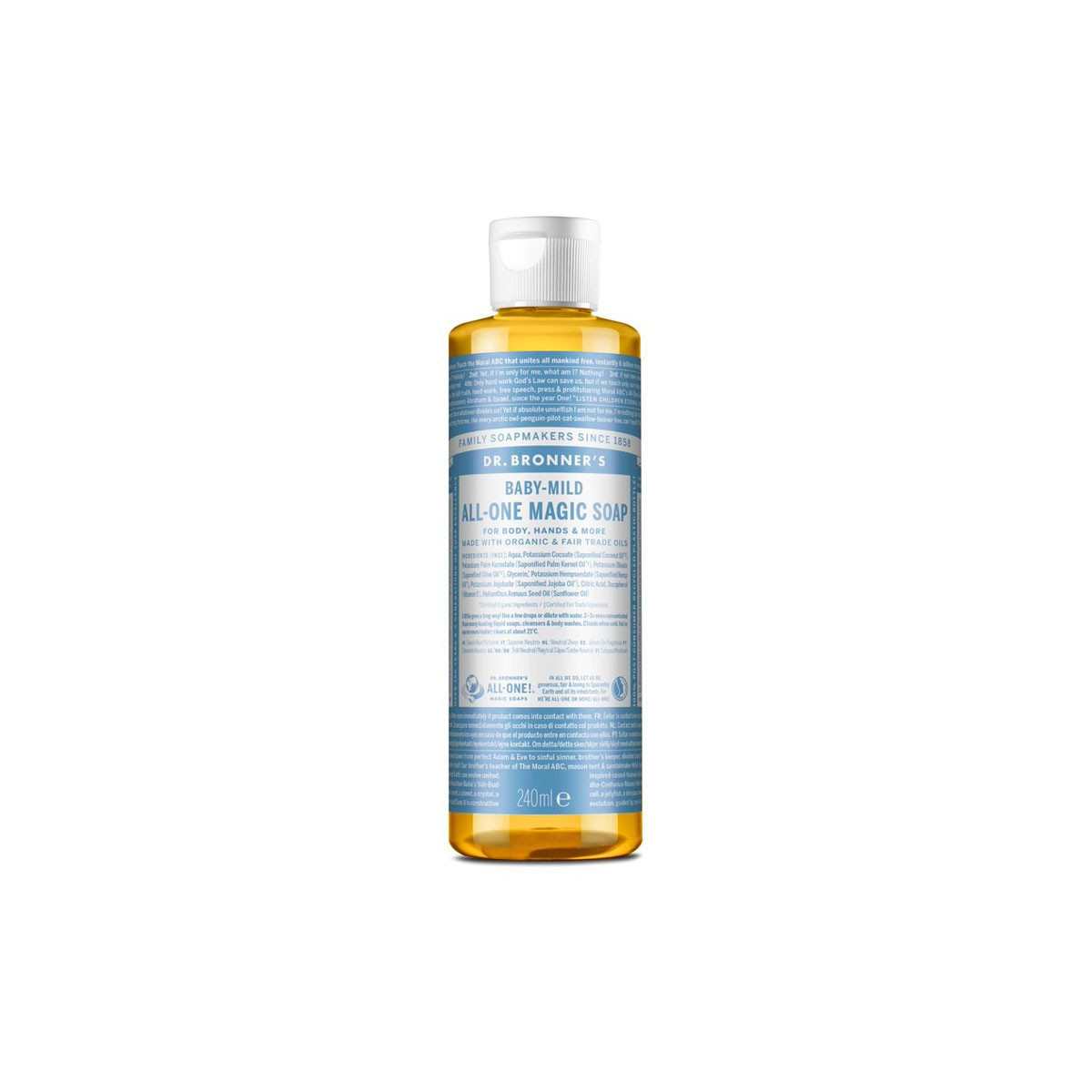 Jabon liquido neutro bebe/niño bio 240ml Dr. Bronner's
