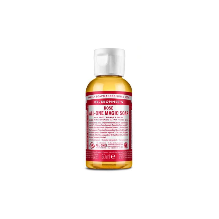 Jabon liquido rosas bio 60ml Dr. Bronner's