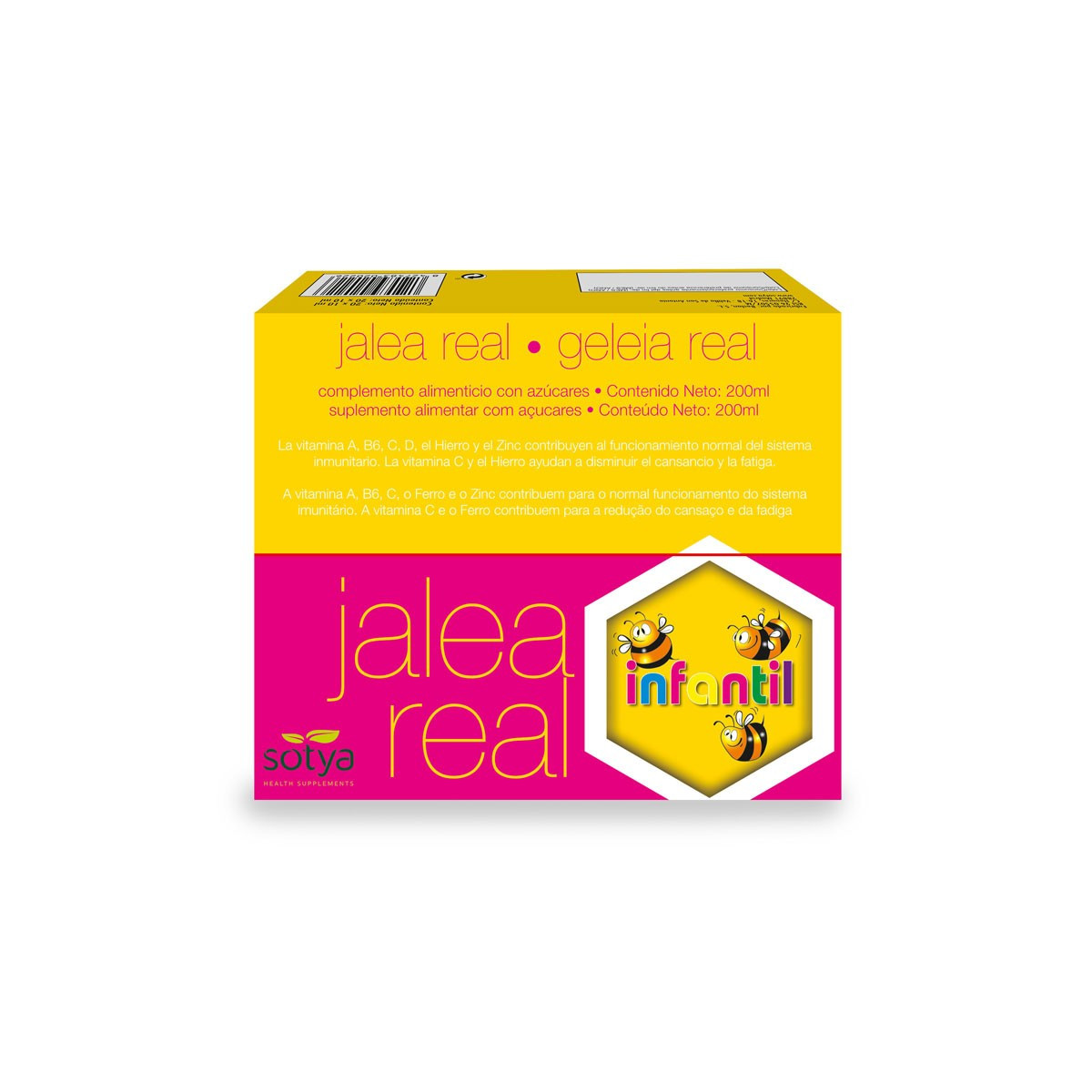 Jalea Real infantil con vitaminas 20 viales 10ml Sotya