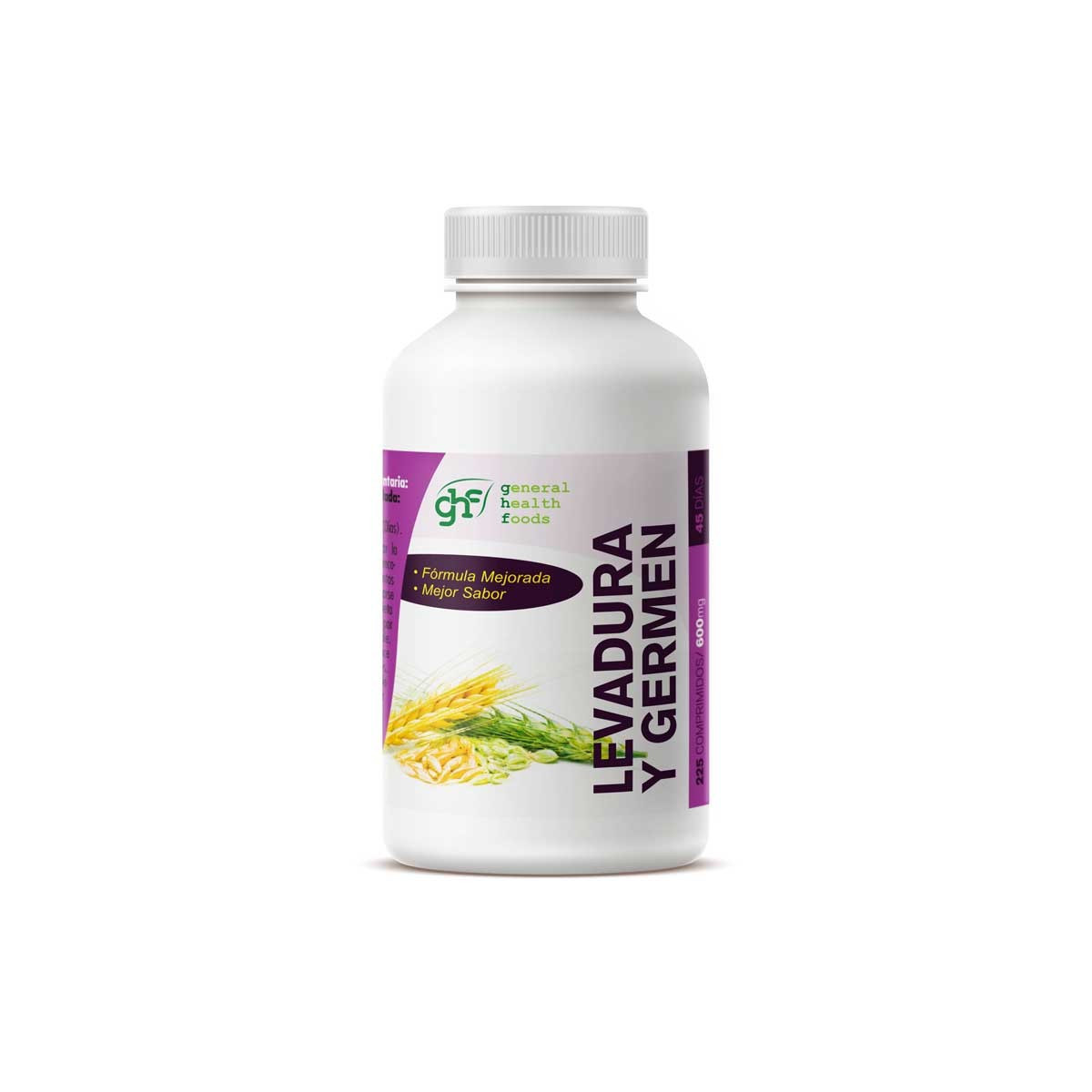 Levadura de cerveza y germen de trigo 600mg 225 comprimidos GHF