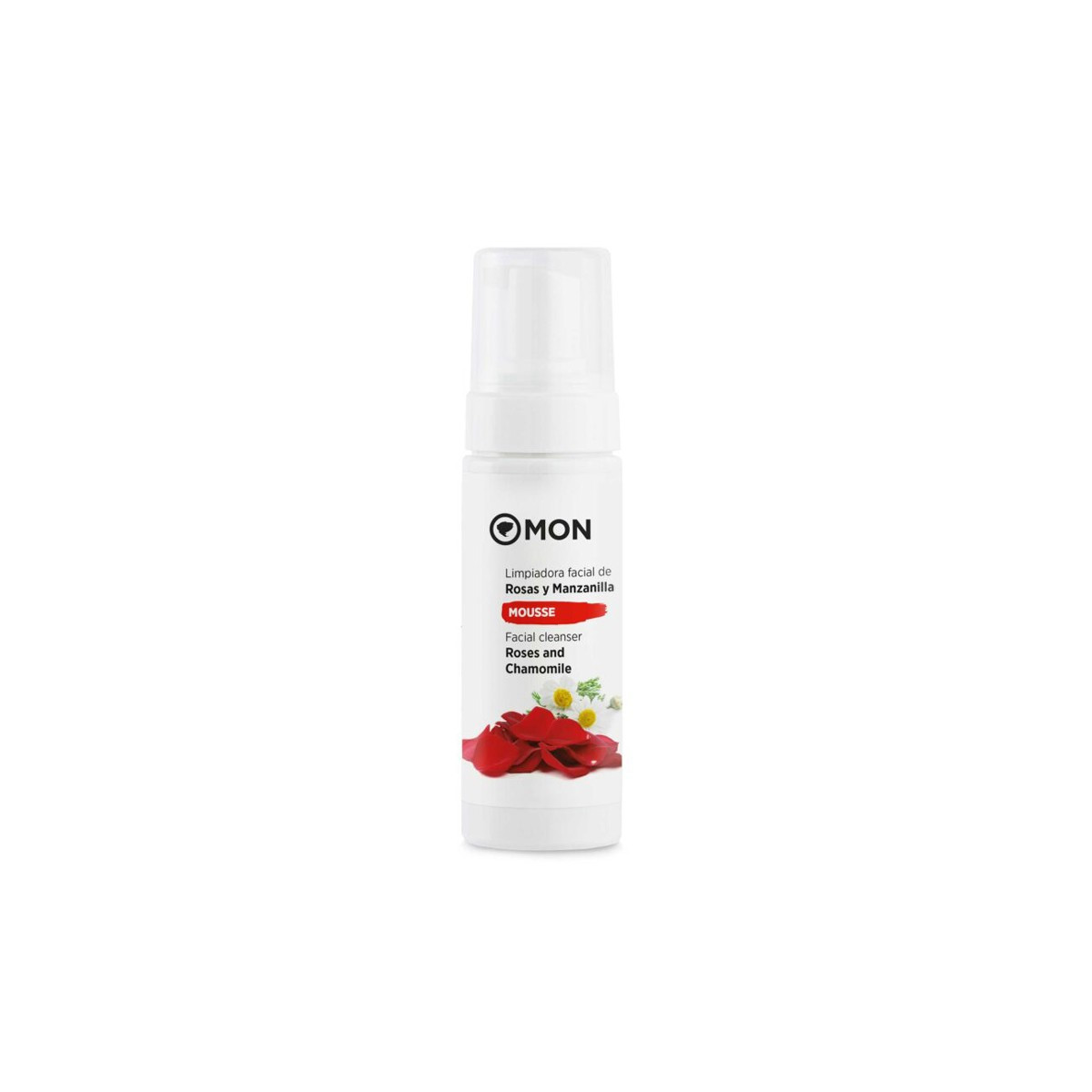 Mousse limpiador facial de rosa y manzanilla 150ml MON