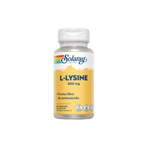 L-Lysine Lisina 500mg 60 vcaps Solaray