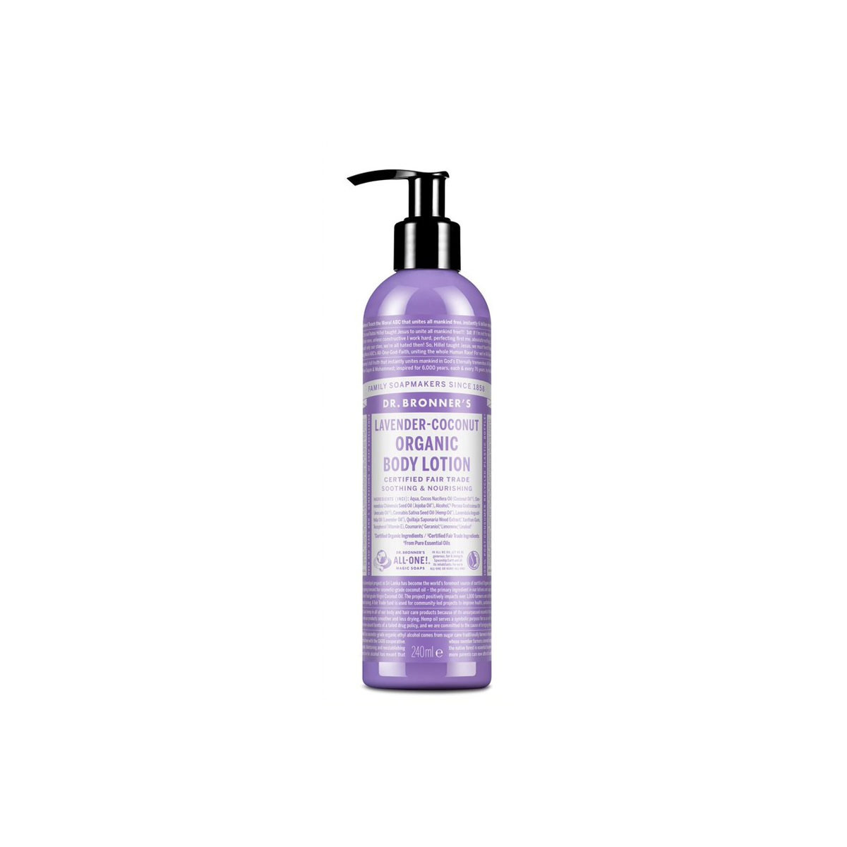 Locion corporal lavanda y coco bio 240ml Dr. Bronner's