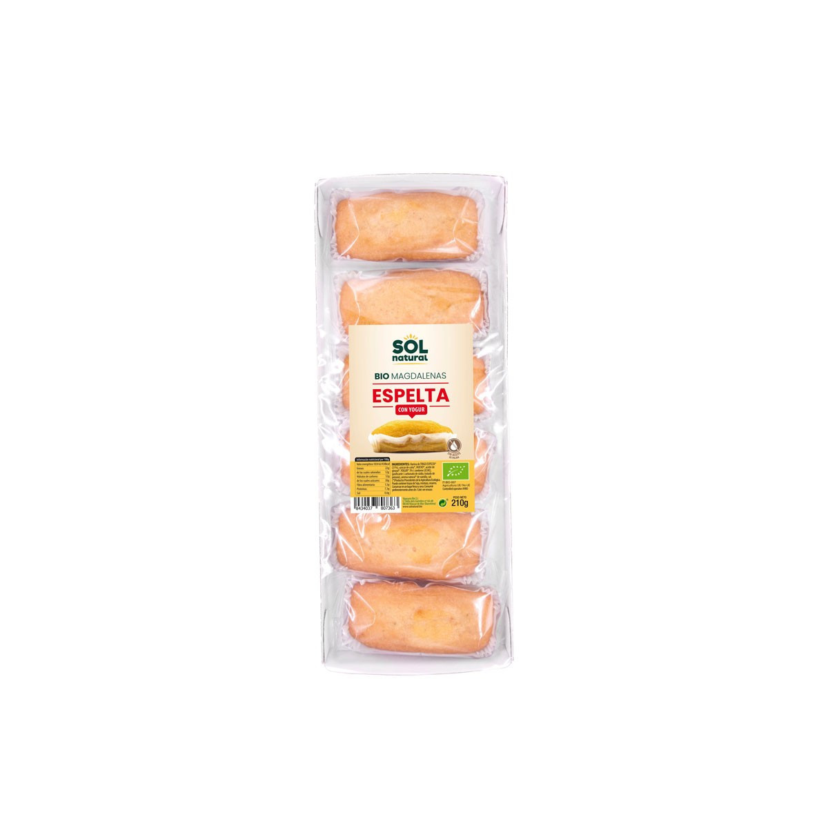 Magdalenas de Espelta con Yogur bio 210g Sol Natural