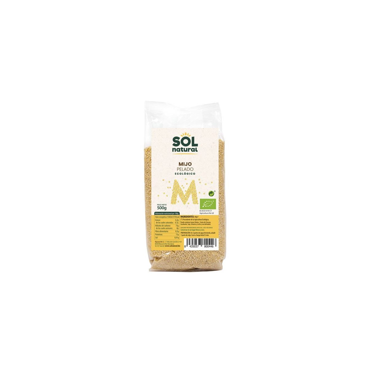 Mijo pelado bio 500g Sol Natural