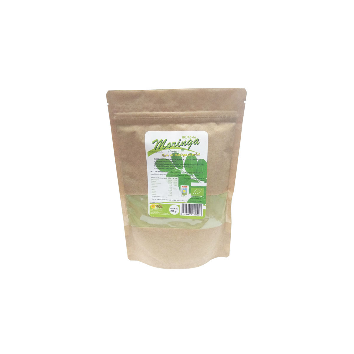 Moringa en polvo bio 200 g Dream Foods