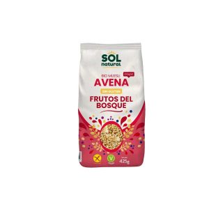 Muesli de avena con frutos del bosque sin gluten 425g Sol Natural