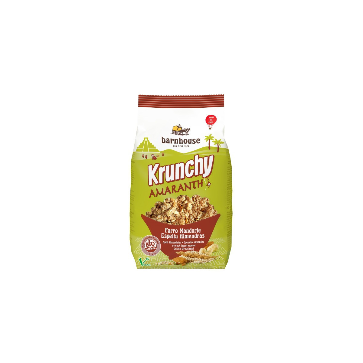 Muesli Krunchy amaranto espelta-almendras 375g Barnhouse