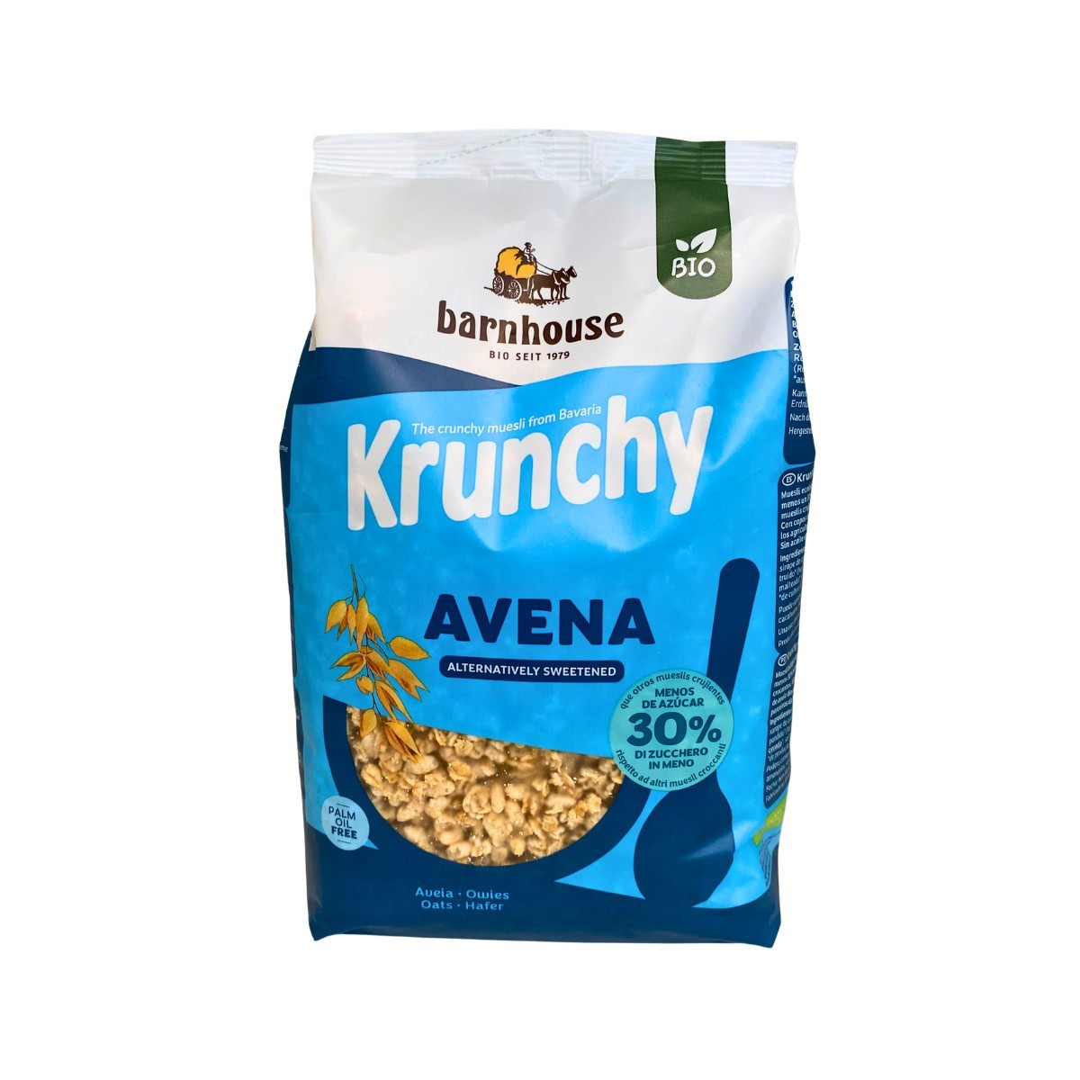 Muesli Krunchy Avena 30% menos azucar Bio 625g Barnhouse