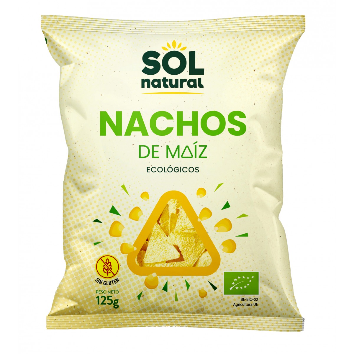 Nachos de maiz natural bio 125g Sol Natural